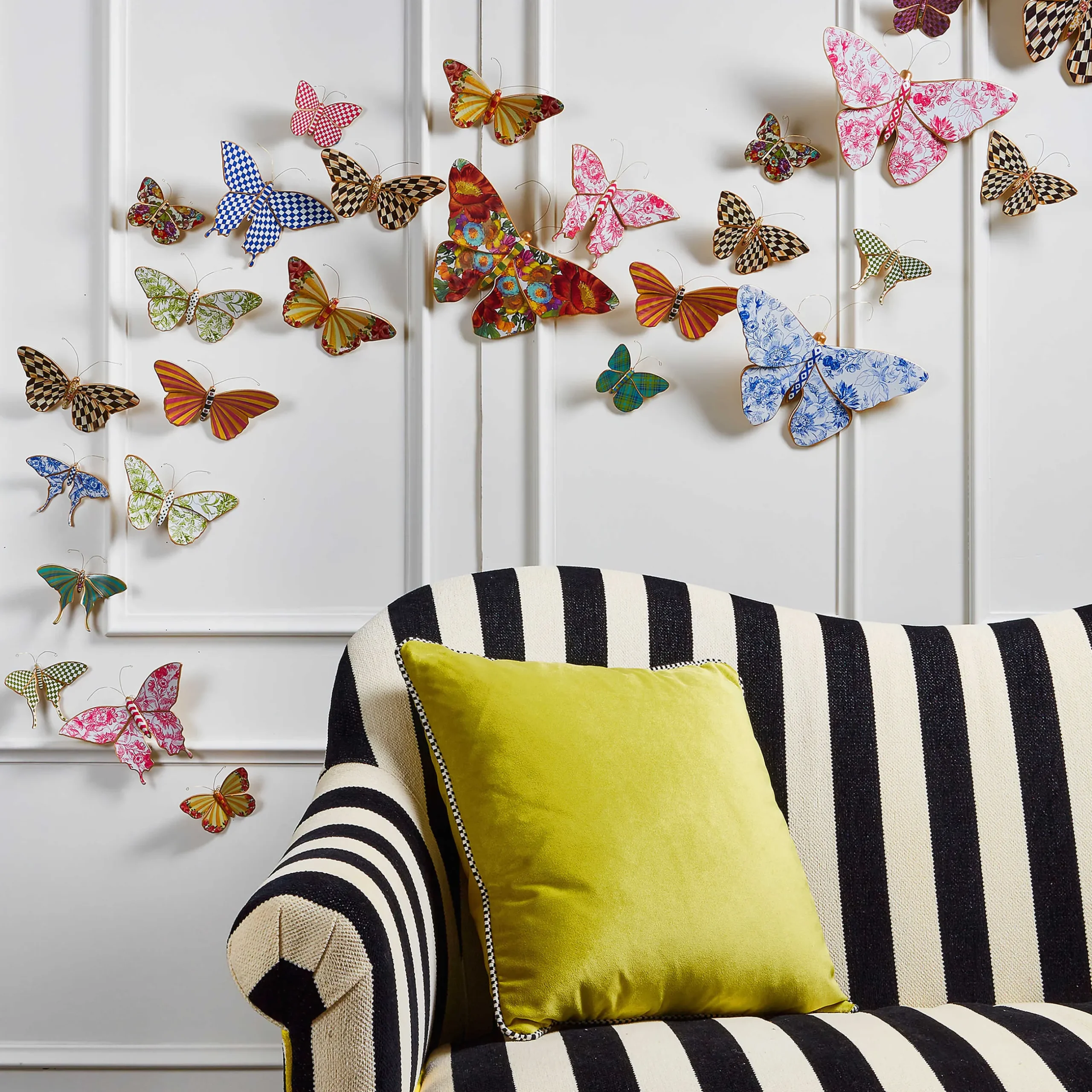 Spring|Room Accents|MacKenzie-Childs Butterfly Duo Wall Decor - Green