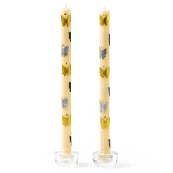 Spring|Candles & Fragrances|MacKenzie-Childs Butterfly Silver  Gold Dinner Candles, Set of 2