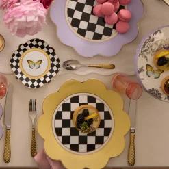 Spring|Dinnerware & Flatware|MacKenzie-Childs Butterfly Toile Buttercream Dinner Plate