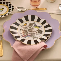 Spring|Dinnerware & Flatware|MacKenzie-Childs Butterfly Toile Lavender Dinner Plate
