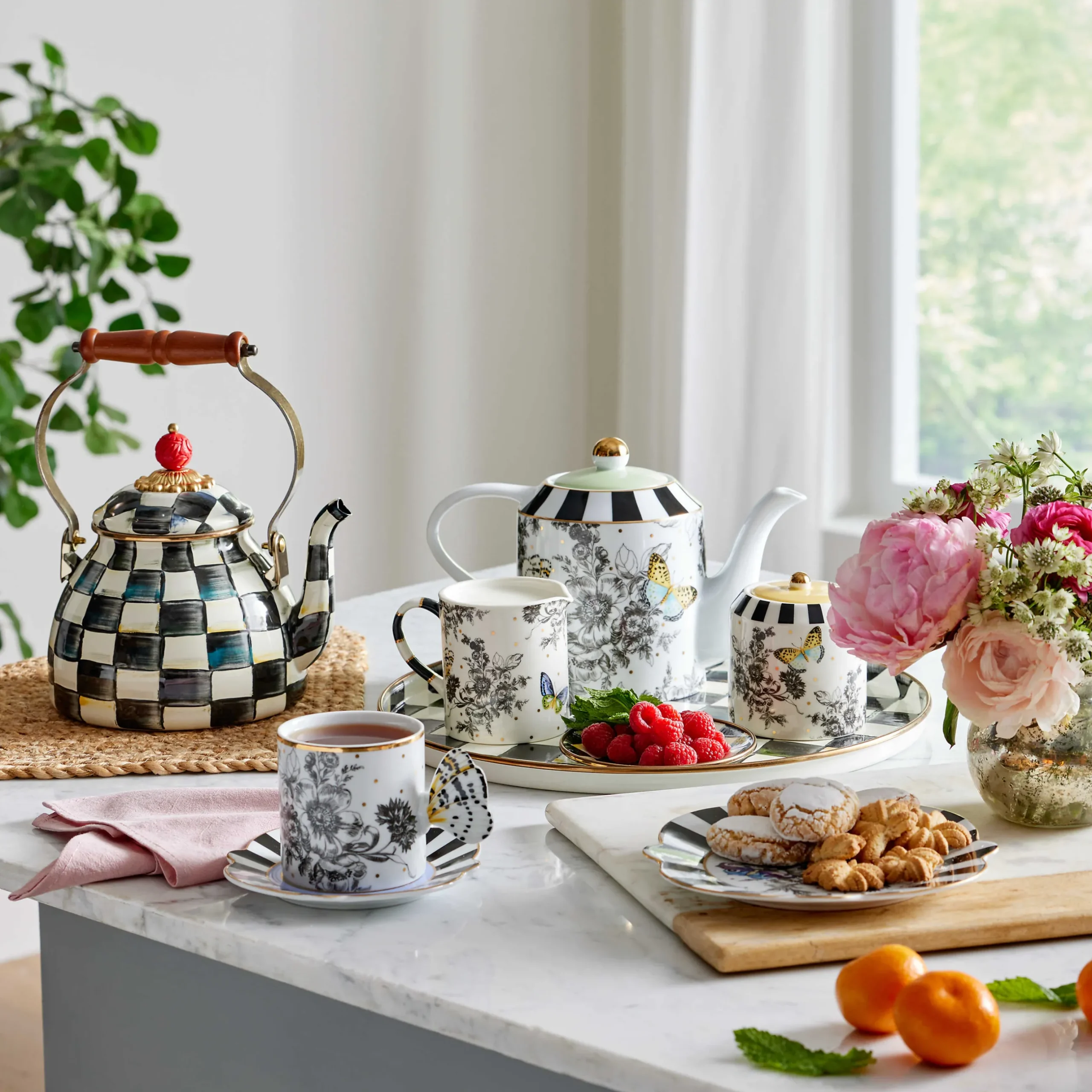 Spring|The Coffee Shop|MacKenzie-Childs Butterfly Toile Mug Saucer Set