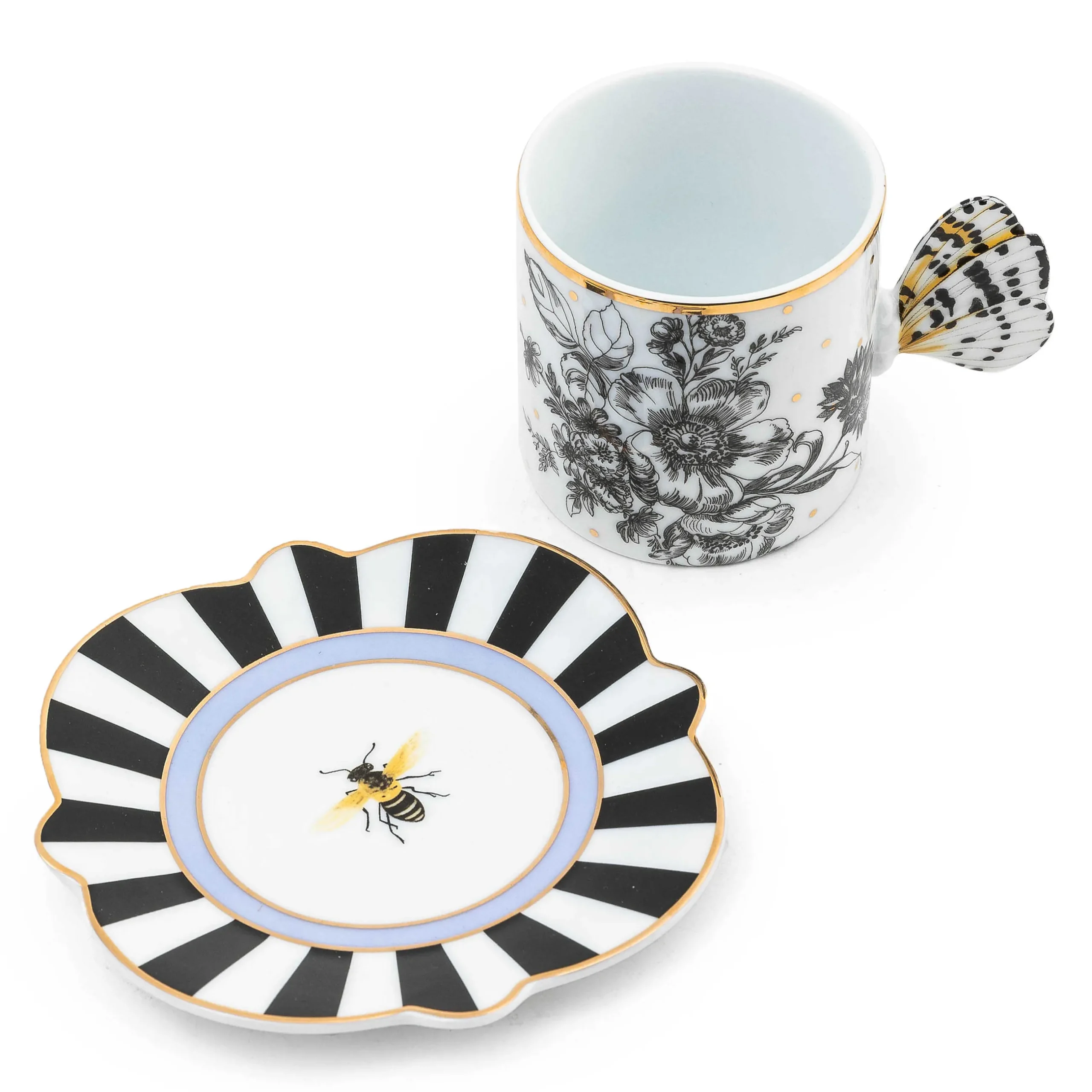Spring|The Coffee Shop|MacKenzie-Childs Butterfly Toile Mug Saucer Set