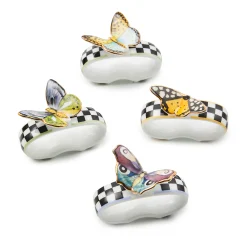 Spring|Table Accessories|MacKenzie-Childs Butterfly Toile Napkin Rings, Set of 4