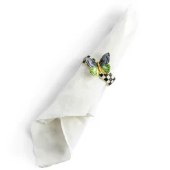 Spring|Table Accessories|MacKenzie-Childs Butterfly Toile Napkin Rings, Set of 4