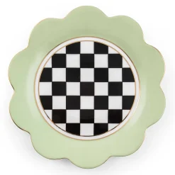 Spring|Dinnerware & Flatware|MacKenzie-Childs Butterfly Toile Pistachio Dinner Plate