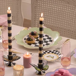 Spring|Dinnerware & Flatware|MacKenzie-Childs Butterfly Toile Pistachio Dinner Plate