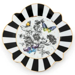 Spring|Dinnerware & Flatware|MacKenzie-Childs Butterfly Toile Salad Plate