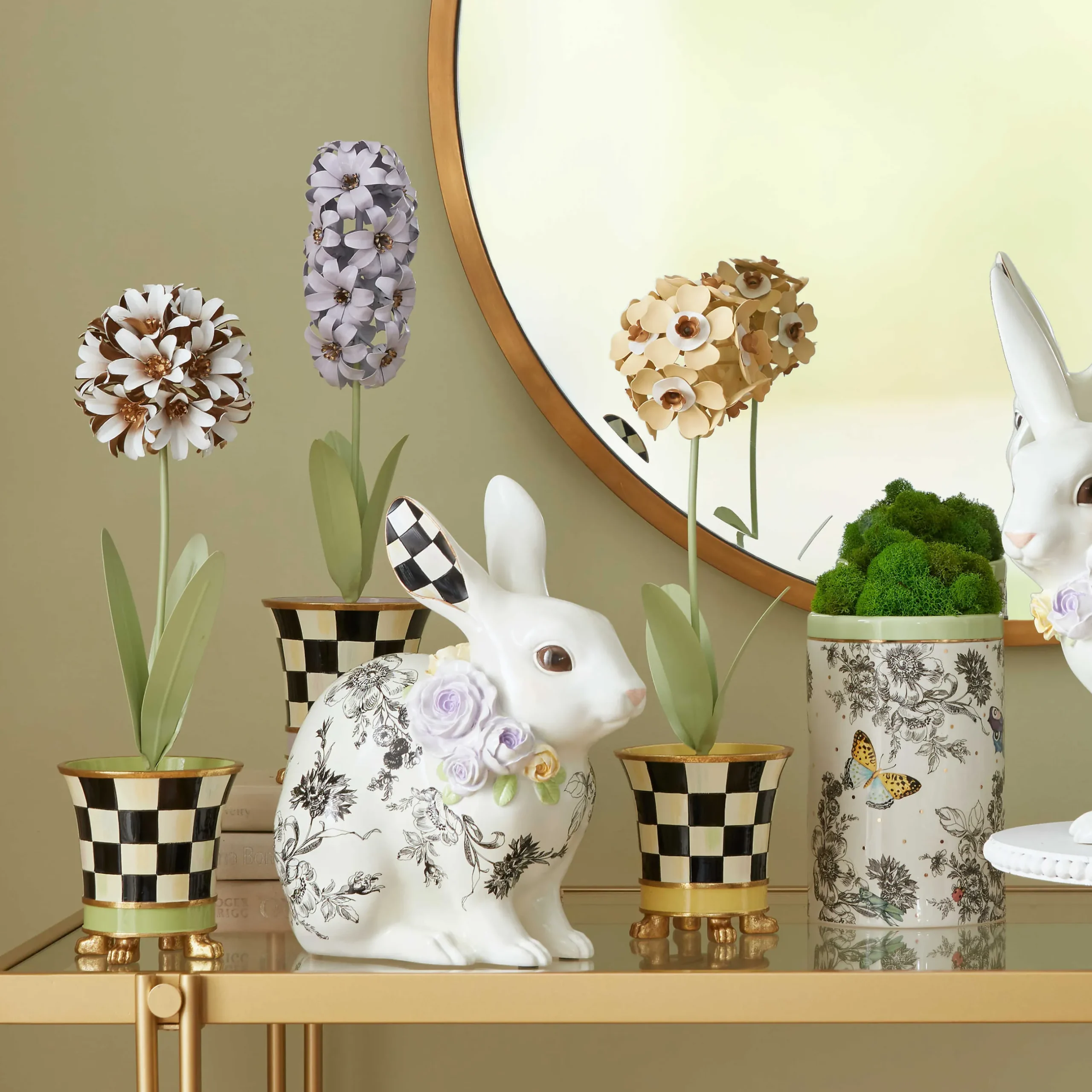 Easter|Spring|MacKenzie-Childs Butterfly Toile Short Rabbit