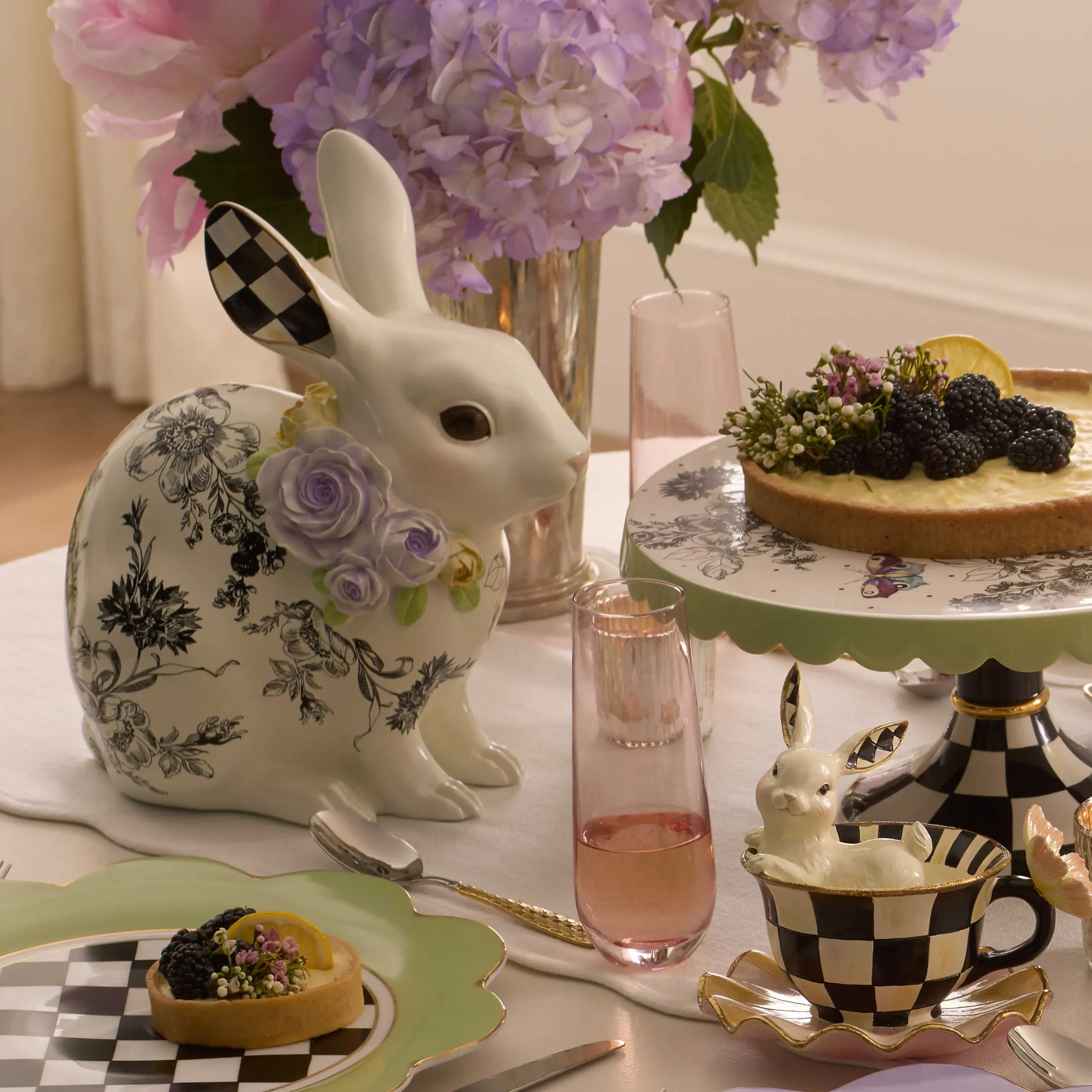 Easter|Spring|MacKenzie-Childs Butterfly Toile Short Rabbit