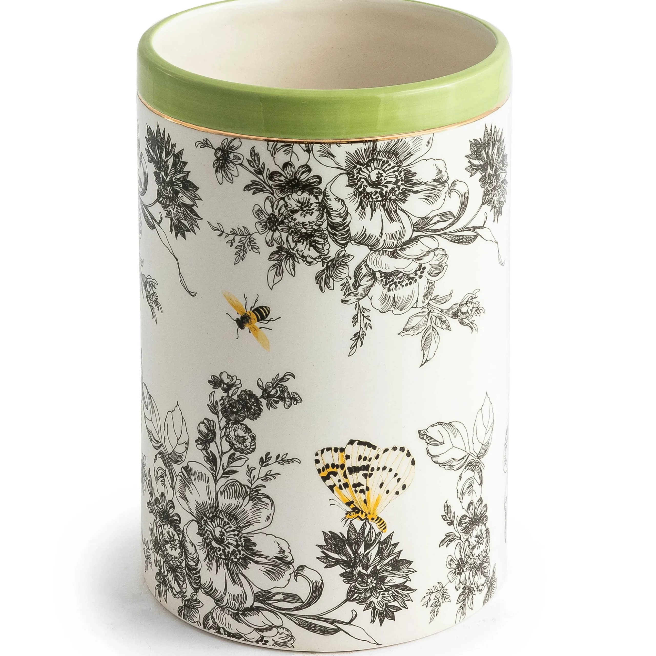 Spring|Room Accents|MacKenzie-Childs Butterfly Toile Short Vase