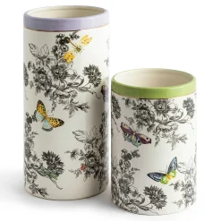 Spring|Room Accents|MacKenzie-Childs Butterfly Toile Short Vase