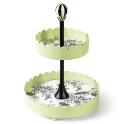 Spring|Bar Entertaining|MacKenzie-Childs Butterfly Toile Two Tiered Stand