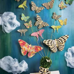 Room Accents|MacKenzie-Childs Butterfly Trio Wall Decor - Pond