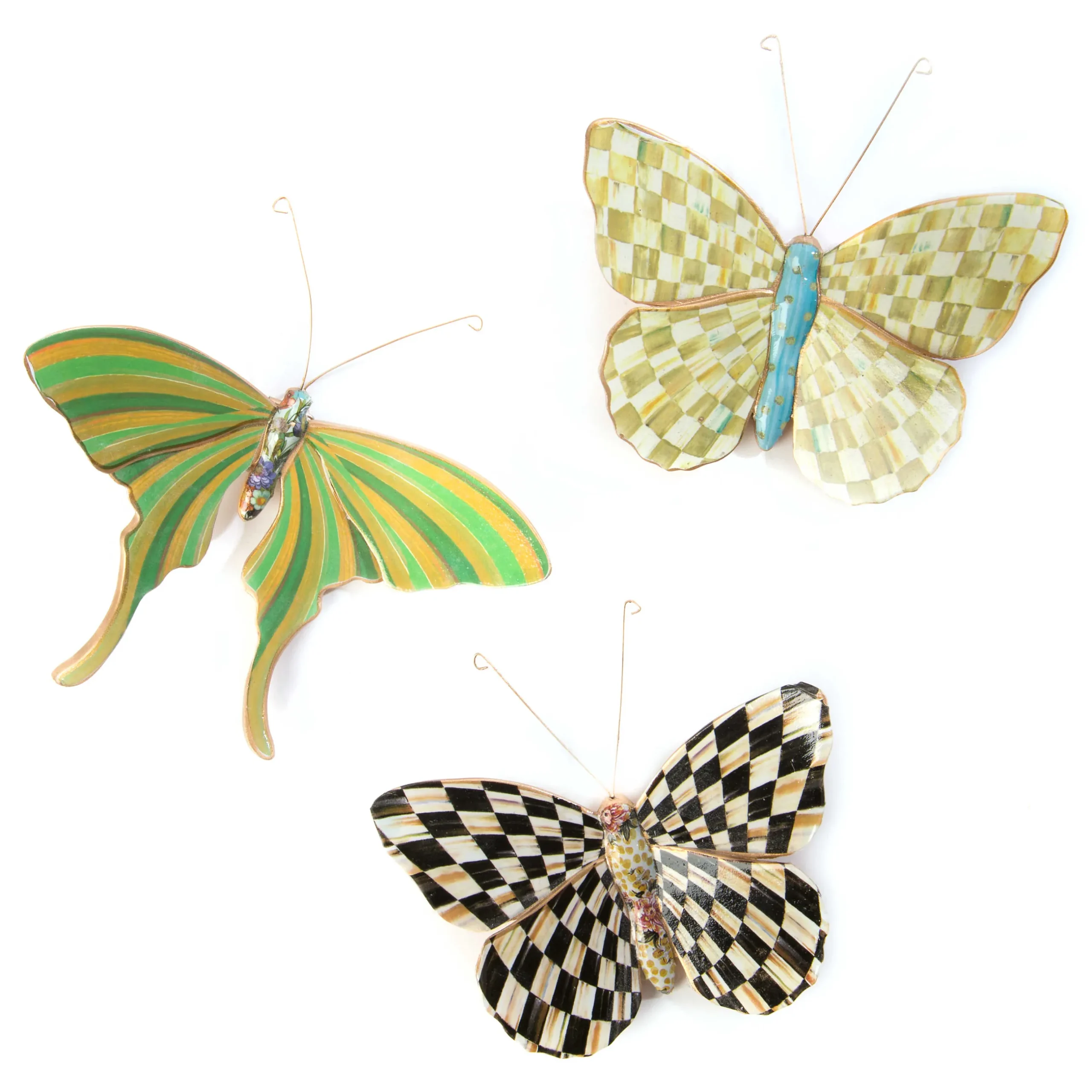 Room Accents|MacKenzie-Childs Butterfly Trio Wall Decor - Meadow