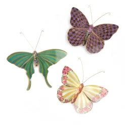 Room Accents|MacKenzie-Childs Butterfly Trio Wall Decor - Field