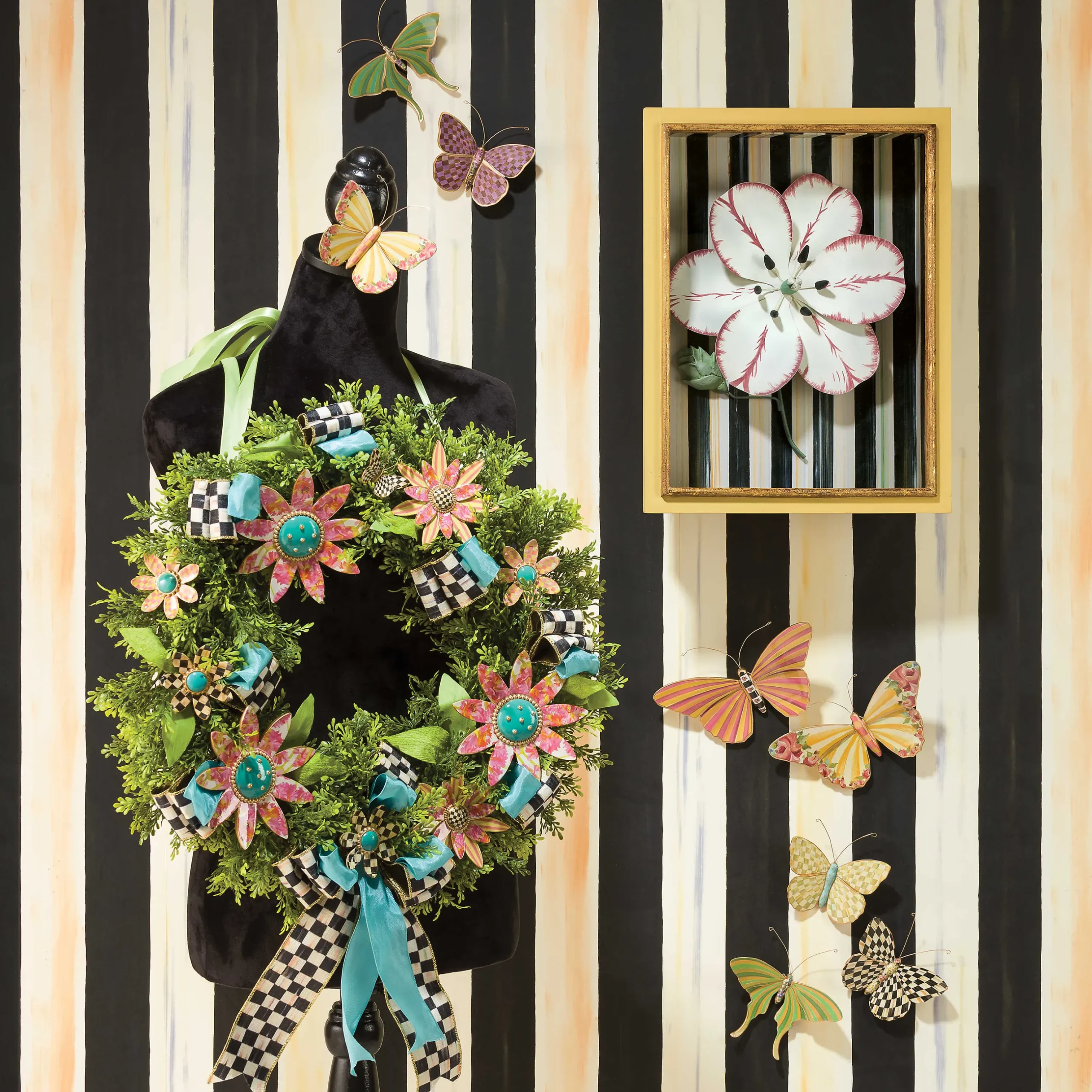 Room Accents|MacKenzie-Childs Butterfly Trio Wall Decor - Field