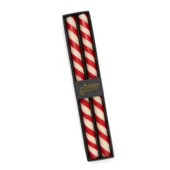 Holiday|Candles & Fragrances|MacKenzie-Childs Candy Cane Dinner Candles, Set of 2