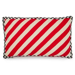 Pillows, Throws, & Cushions|MacKenzie-Childs Candy Stripe  Checks Lumbar Pillow