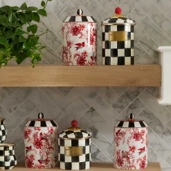 Kitchen Storage & Organization|MacKenzie-Childs Cardinal Toile Canister