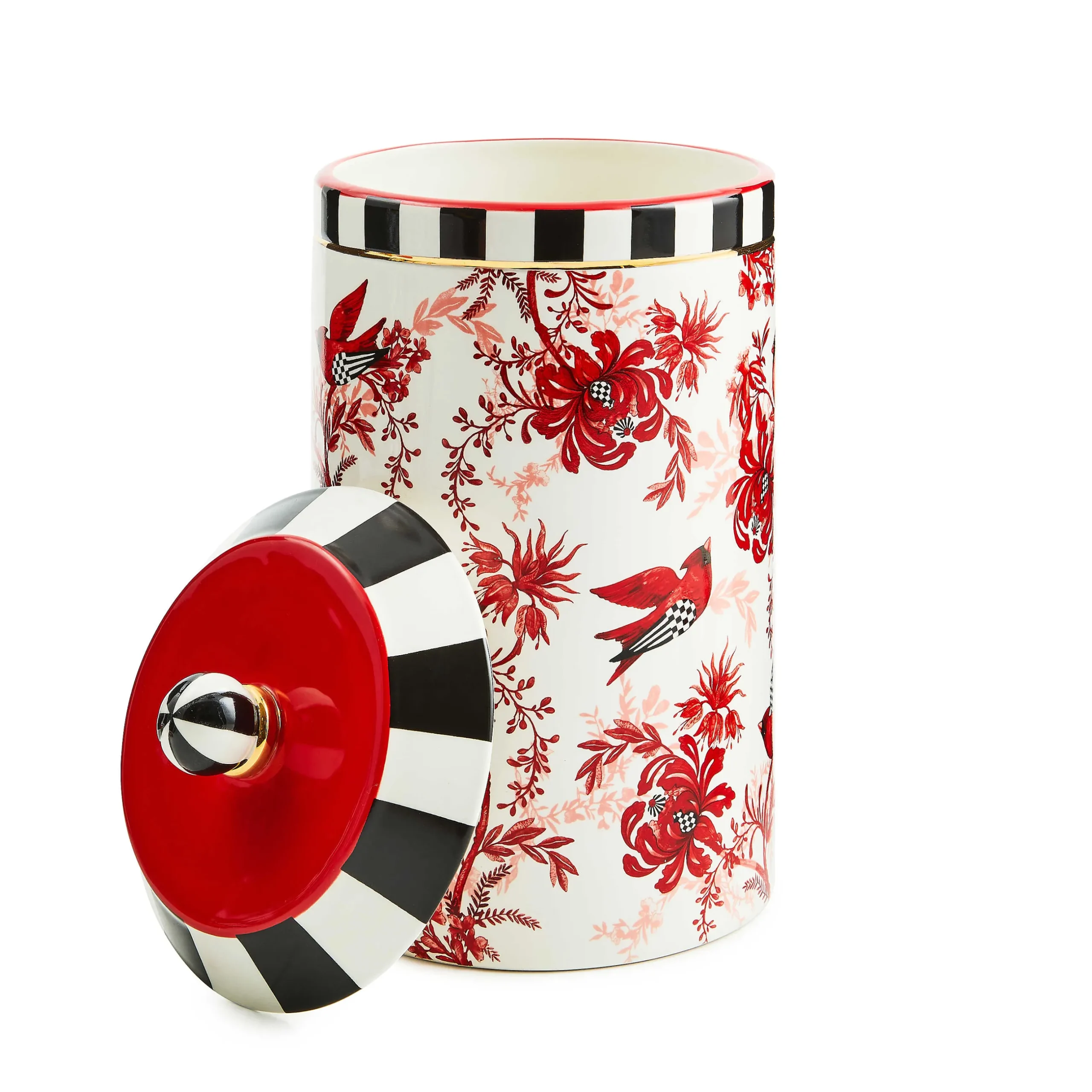 Kitchen Storage & Organization|MacKenzie-Childs Cardinal Toile Canister