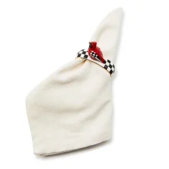 Holiday|Kitchen & Dining Sets|MacKenzie-Childs Cardinal Toile Napkin Rings, Set of 4