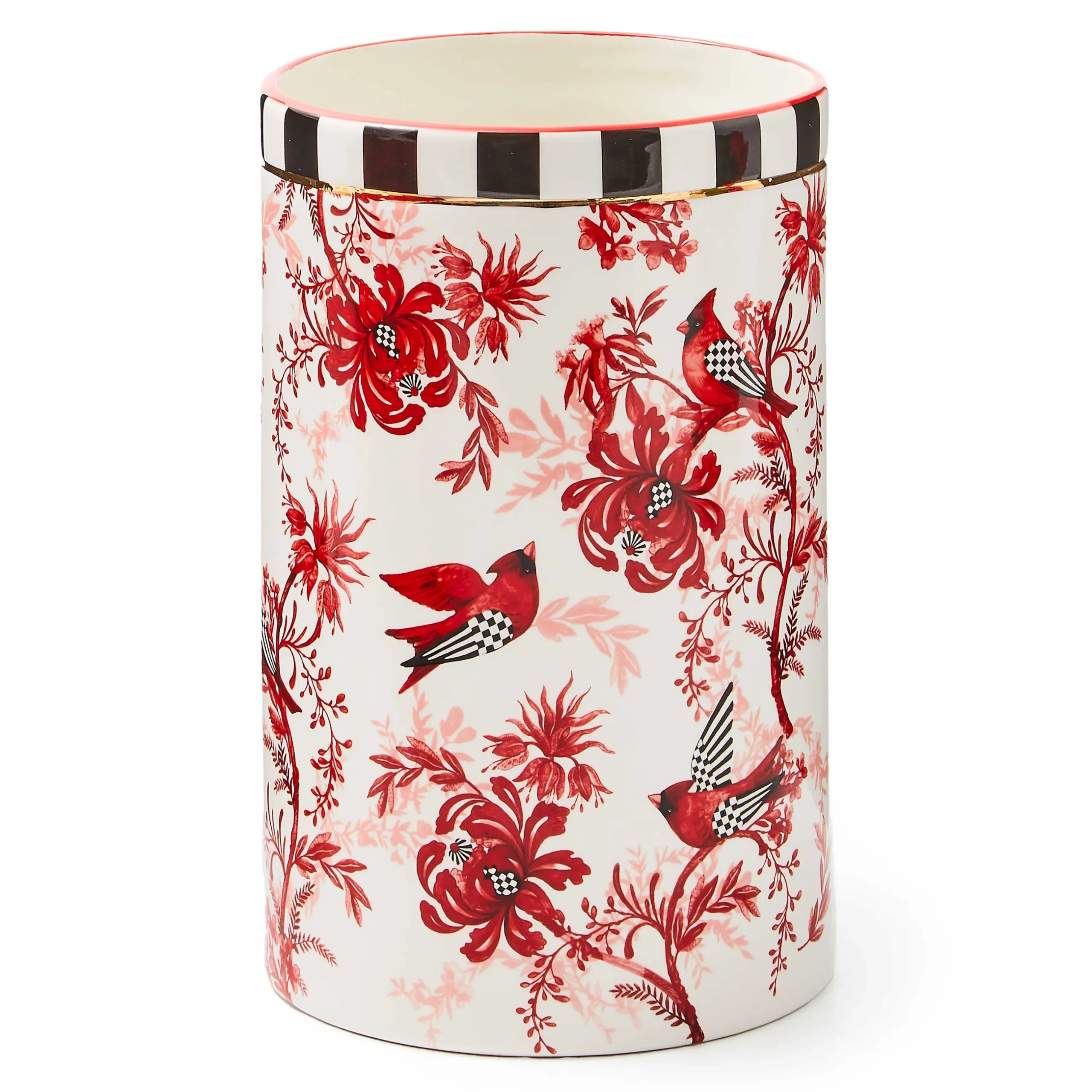 Room Accents|MacKenzie-Childs Cardinal Toile Short Vase