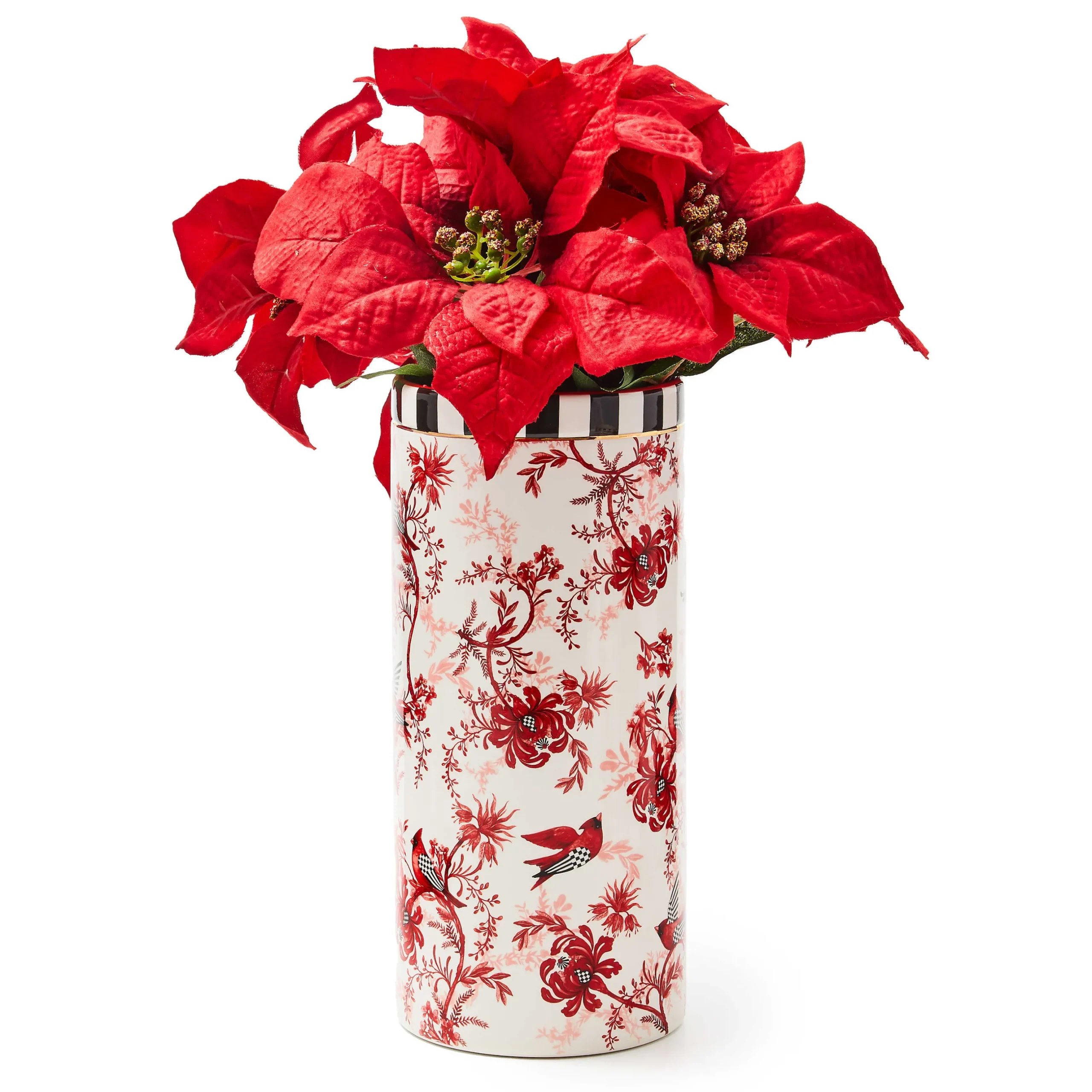 Room Accents|MacKenzie-Childs Cardinal Toile Tall Vase