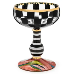 Fall Entertaining|Drinkware|MacKenzie-Childs Carnival Black Coupe Glass