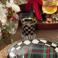 Fall Entertaining|Drinkware|MacKenzie-Childs Carnival Black Tumbler Glass, Set of 2