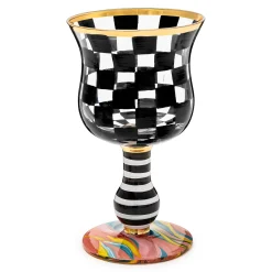 Fall Entertaining|Drinkware|MacKenzie-Childs Carnival Black Wine Glass