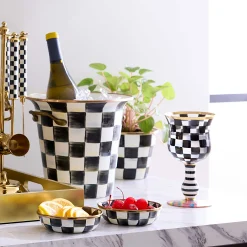 Fall Entertaining|Drinkware|MacKenzie-Childs Carnival Black Wine Glass