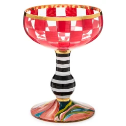 Spring|Drinkware|MacKenzie-Childs Carnival Fuchsia Coupe Glass