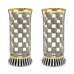 Holiday|Drinkware|MacKenzie-Childs Carnival Sterling Highball Glass, Set of 2