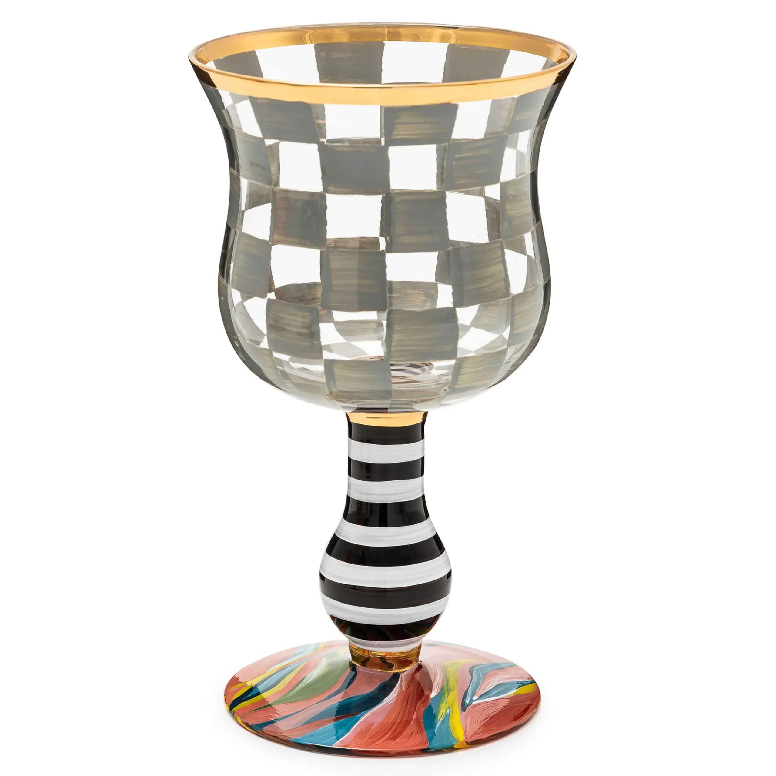 Drinkware|Bar Entertaining|MacKenzie-Childs Carnival Sterling Wine Glass
