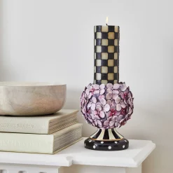 Candles & Fragrances|Table Accessories|MacKenzie-Childs Check 6 Black Pillar Candle