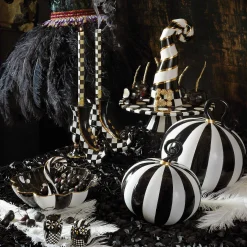 Candles & Fragrances|Table Accessories|MacKenzie-Childs Check Black  Ivory Dinner Candles, Set of 2