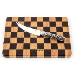Serveware|MacKenzie-Childs Check Cheese Board Set