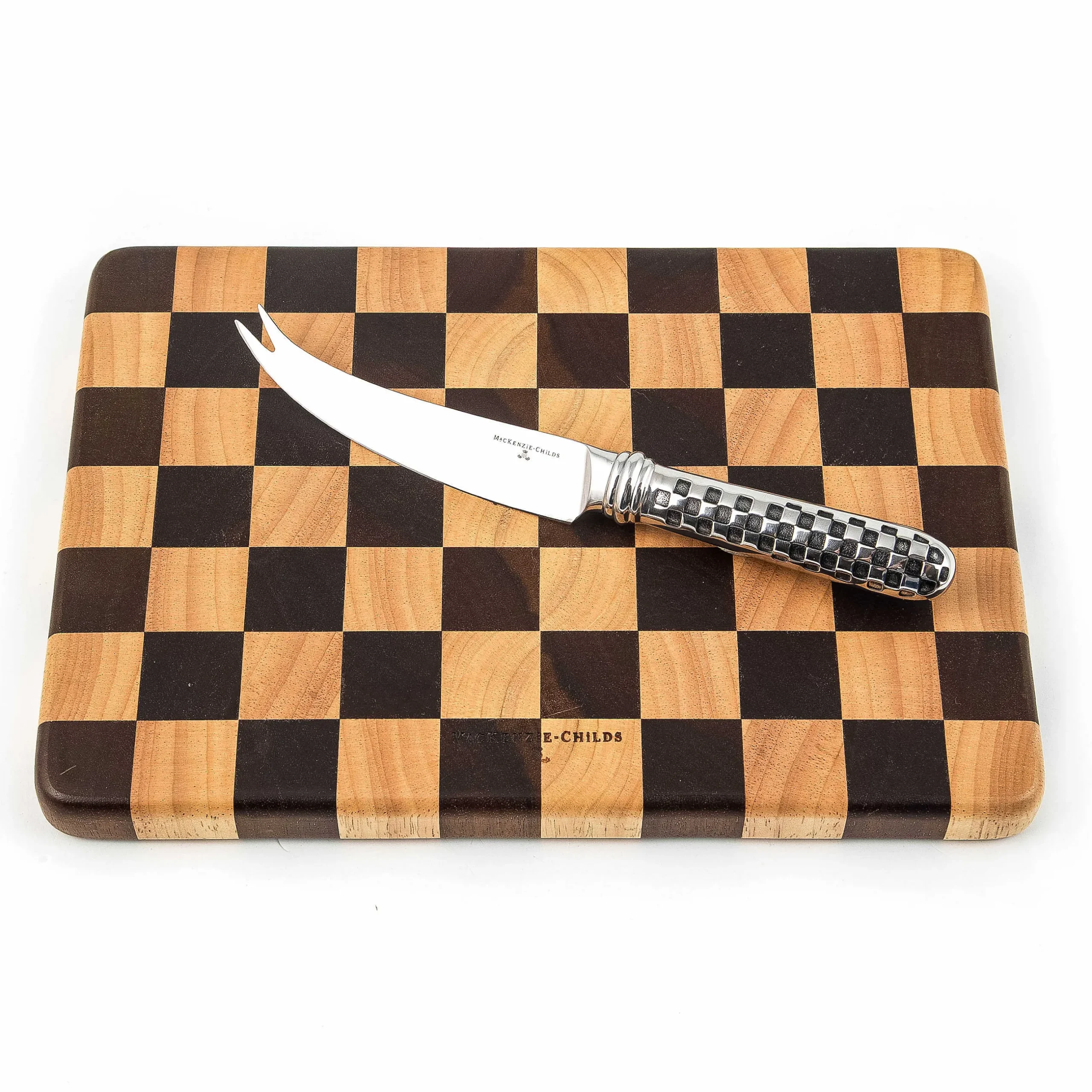 Serveware|MacKenzie-Childs Check Cheese Board Set