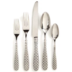 Fall Entertaining|Dinnerware & Flatware|MacKenzie-Childs Check Flatware 5-Piece Place Setting