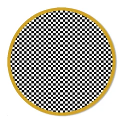 Rugs|MacKenzie-Childs Check It Out Gold 6' Round Rug