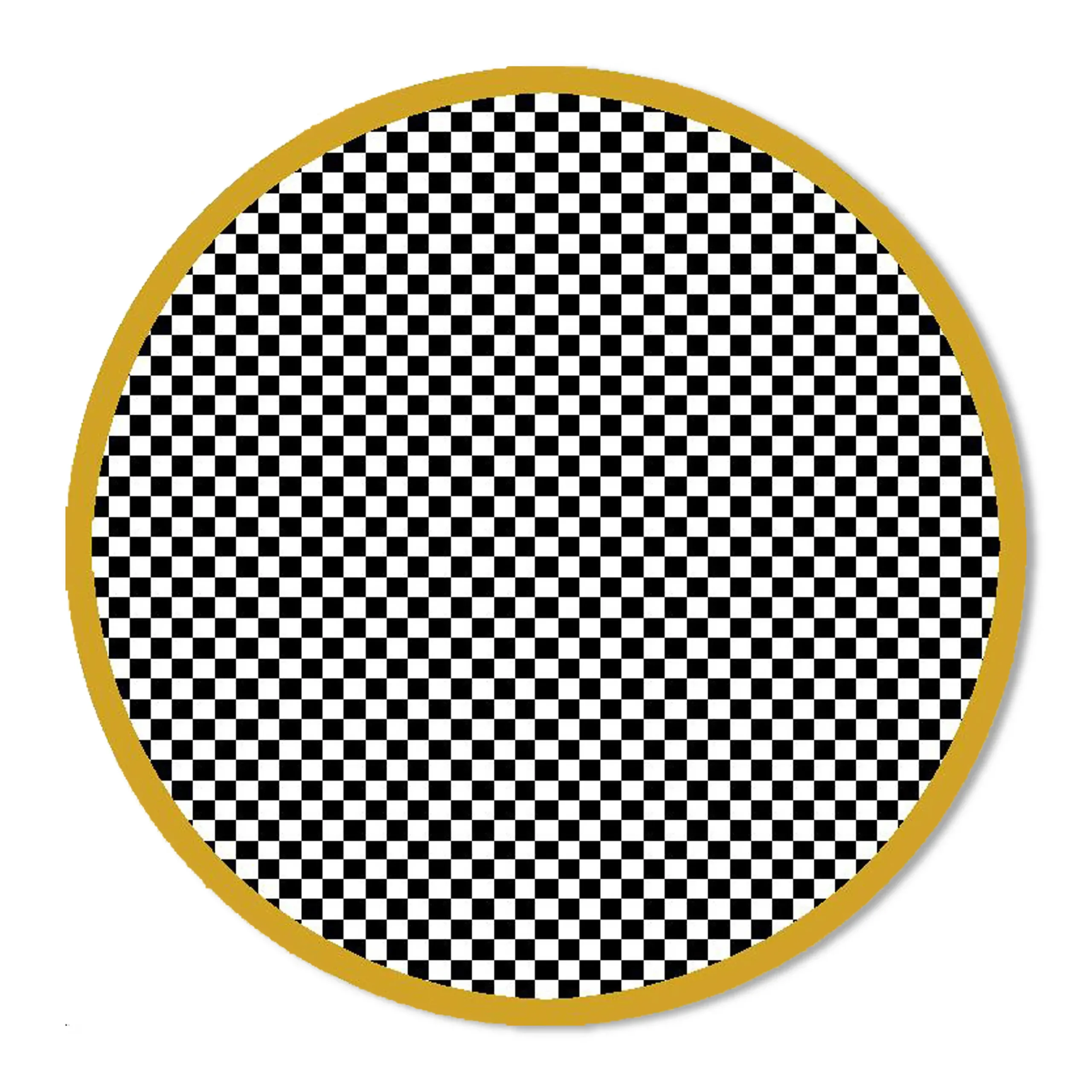 Rugs|MacKenzie-Childs Check It Out Gold 6' Round Rug