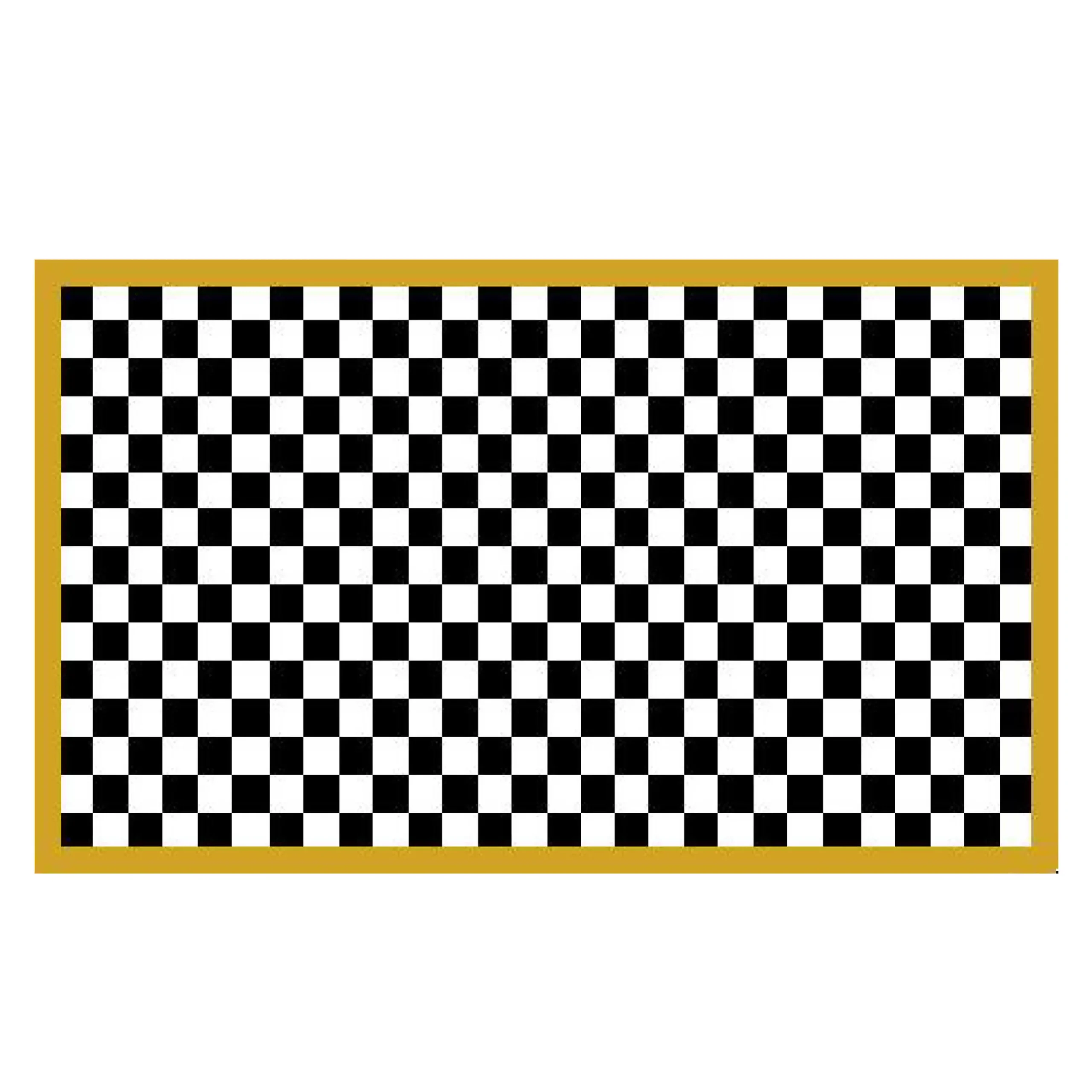 Rugs|MacKenzie-Childs Check It Out Gold 2'3'' x 3' 9 Rug