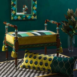 Rugs|MacKenzie-Childs Check It Out Gold 3' x 5' Rug