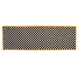 Rugs|MacKenzie-Childs Check It Out Gold 2'6x 8' Runner
