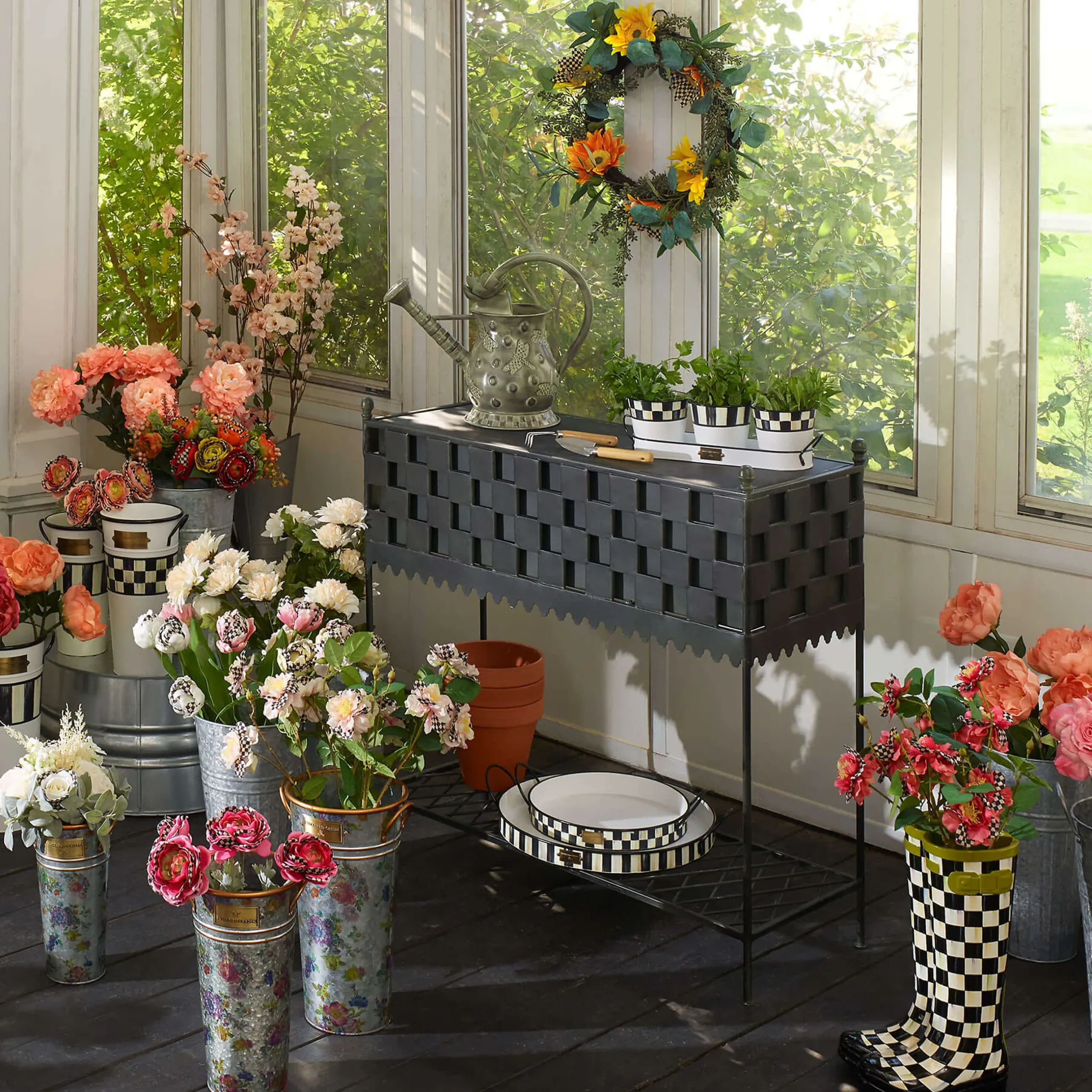 Spring|Outdoor|MacKenzie-Childs Check It Out Planter