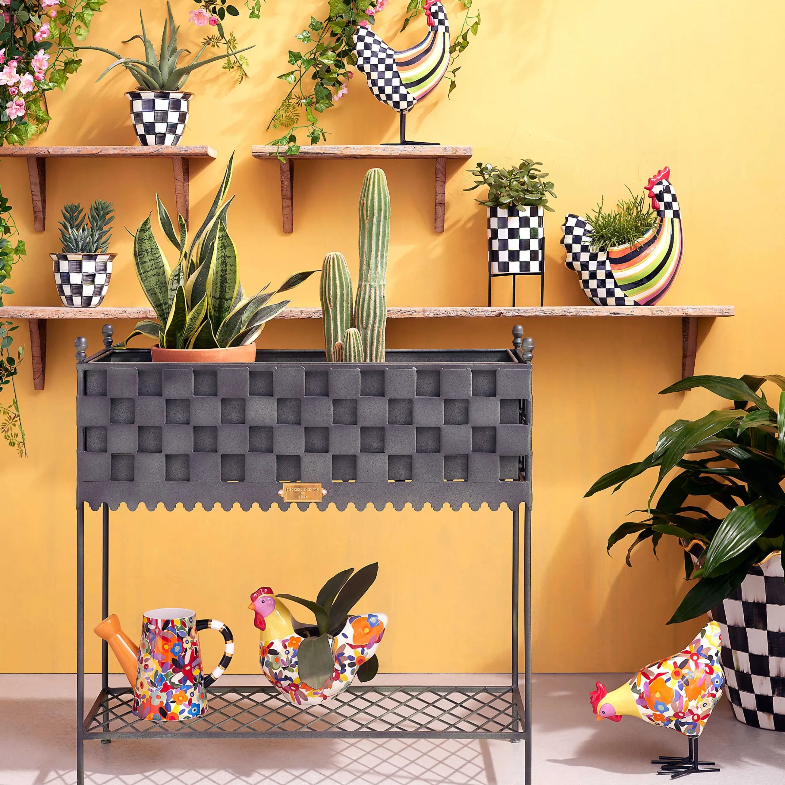 Spring|Outdoor|MacKenzie-Childs Check It Out Planter