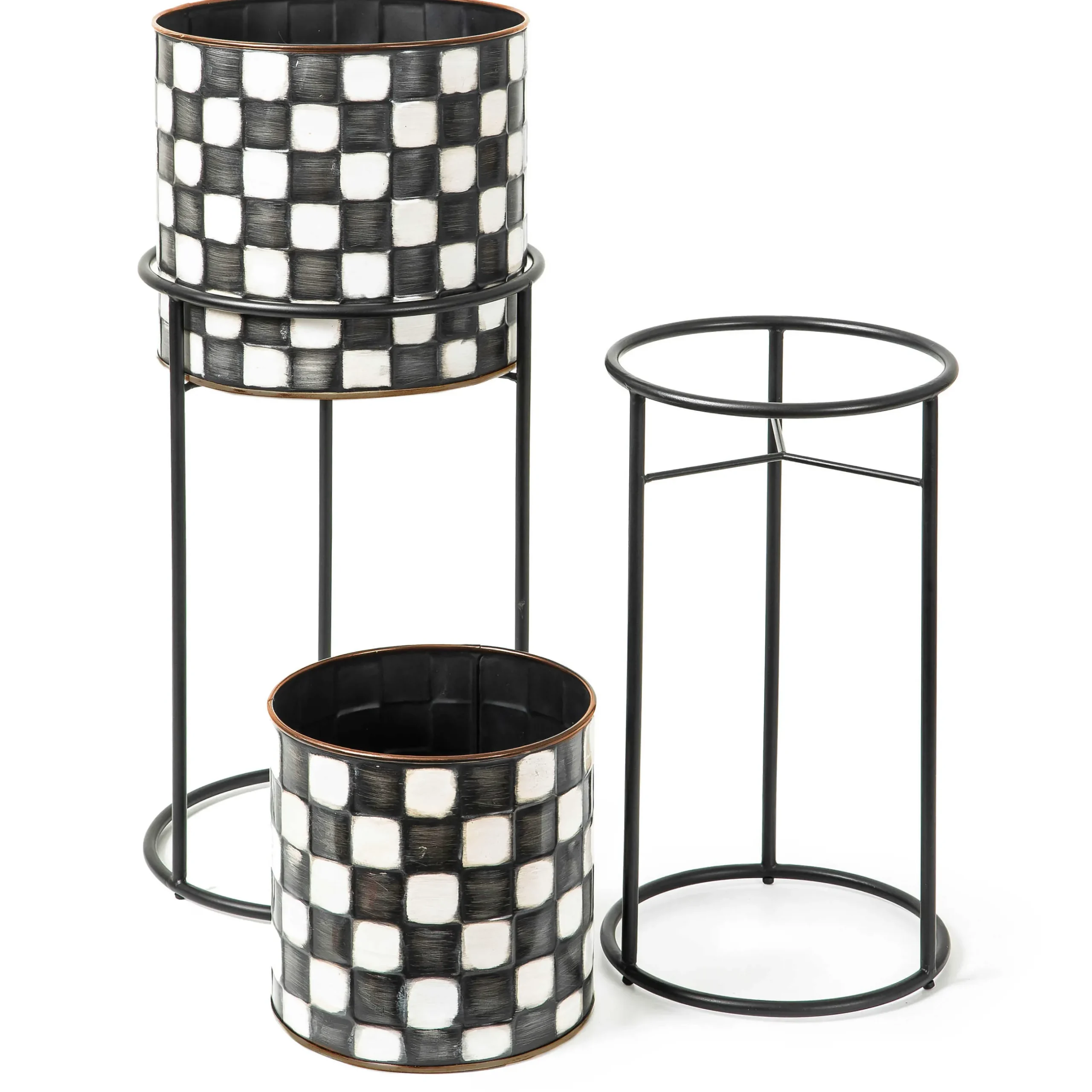 Spring|Greenery & Florals|MacKenzie-Childs Check It Out Planters, Set of 2