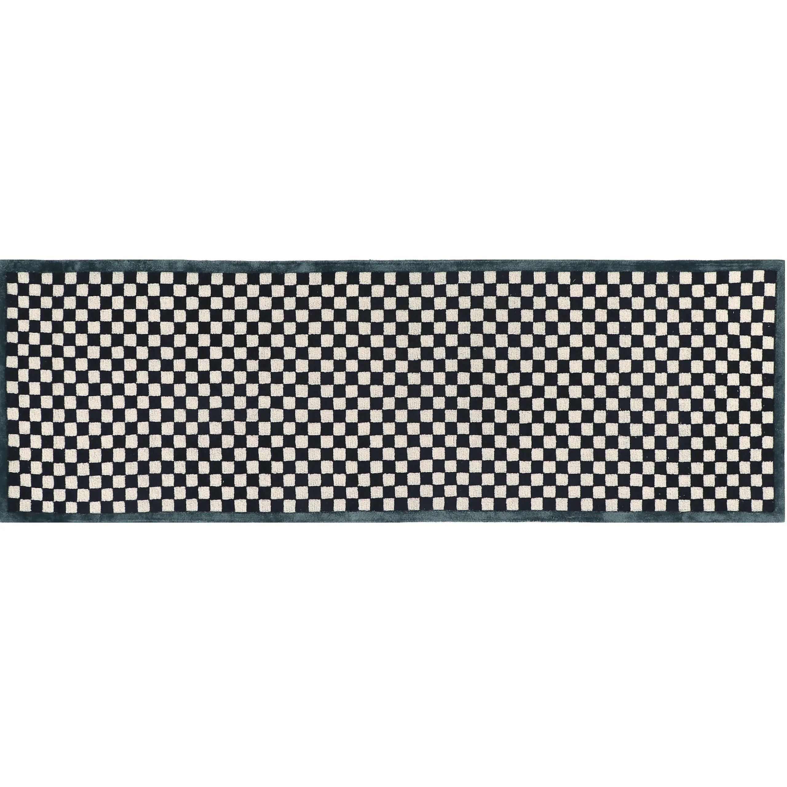 Rugs|MacKenzie-Childs Check It Out Rug Emerald 2'6 x 8' Runner