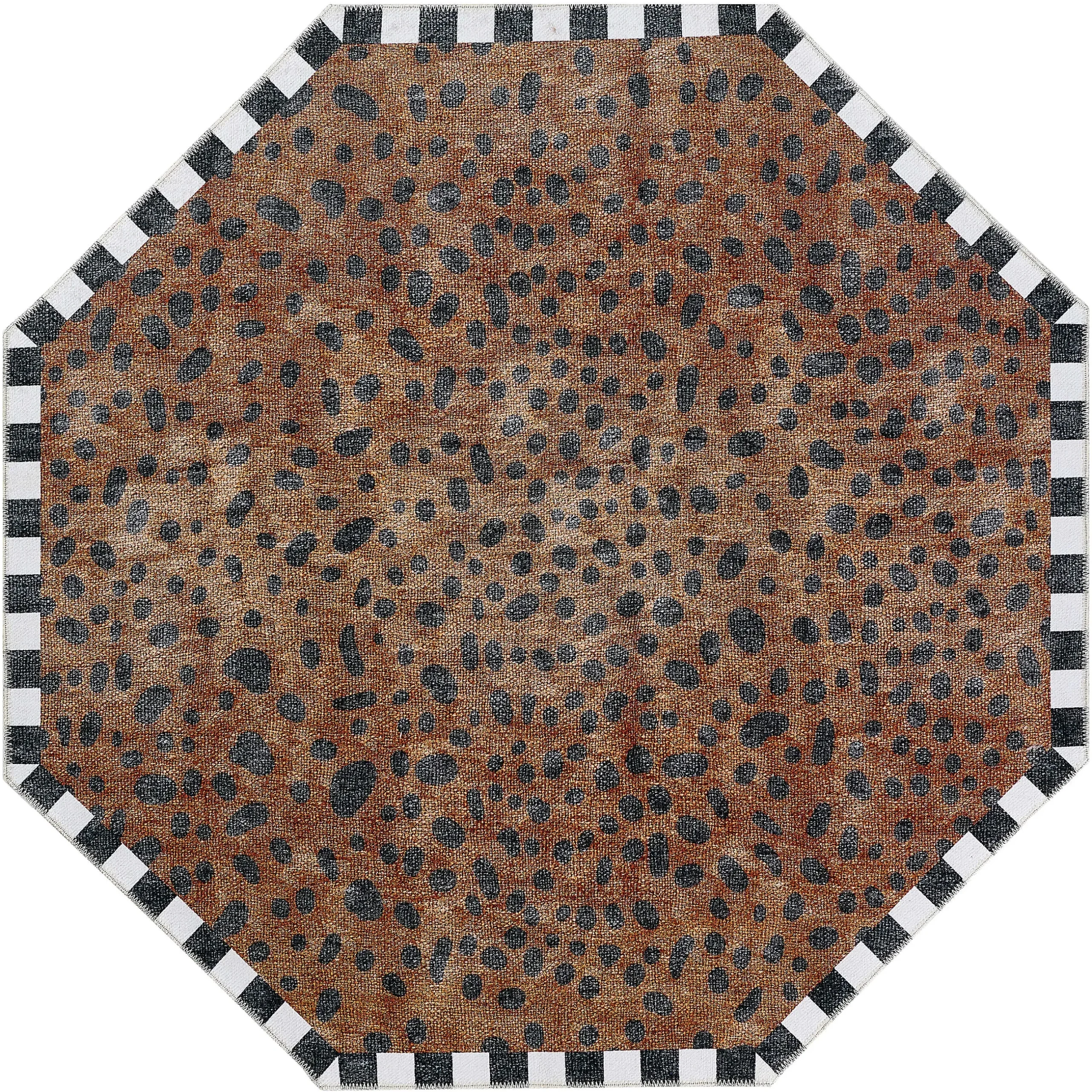 Rugs|MacKenzie-Childs Cheetah 6' Octagon Washable Rug