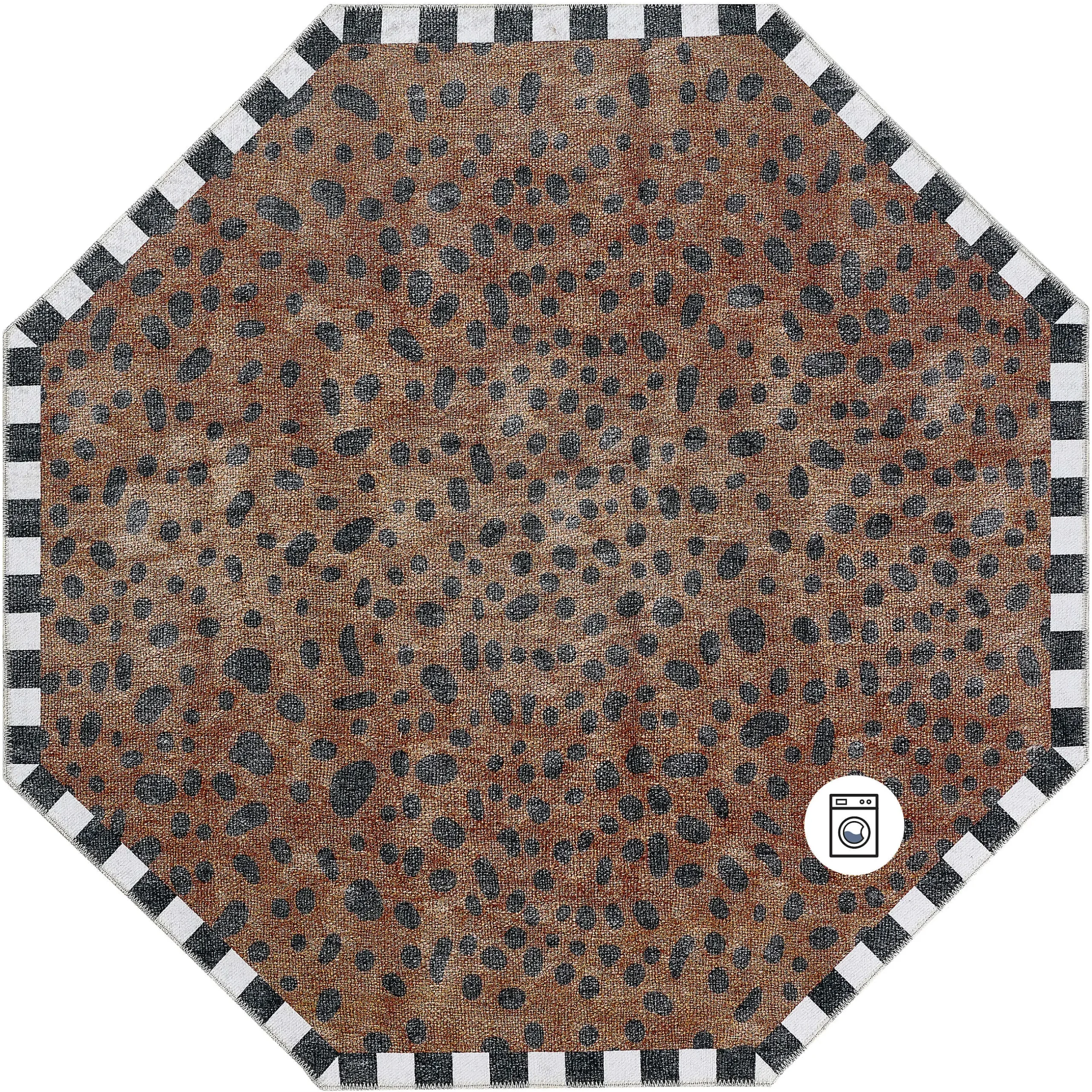 Rugs|MacKenzie-Childs Cheetah 6' Octagon Washable Rug